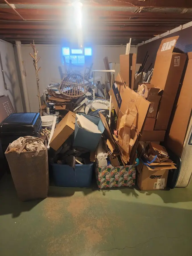 Roll-off dumpster container at job site for Yard Waste Dumpster Rental in Jennings